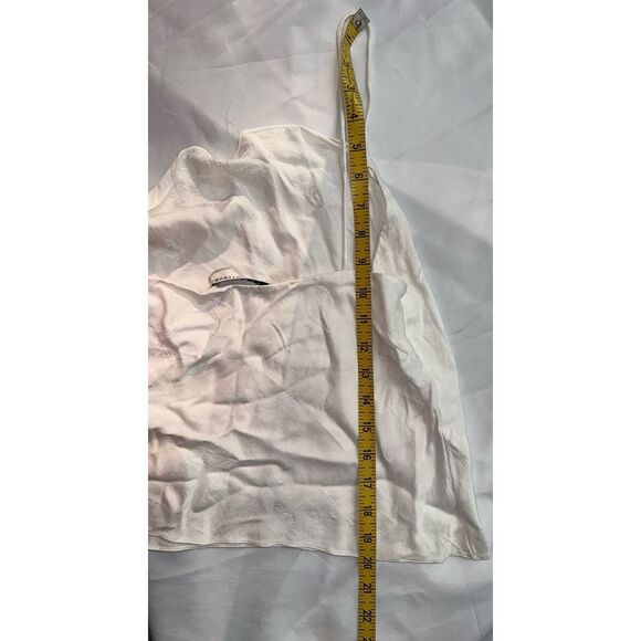 Alice + Olivia white Jacquard style drape camisole Cupro viscose blend small - Picture 7 of 8